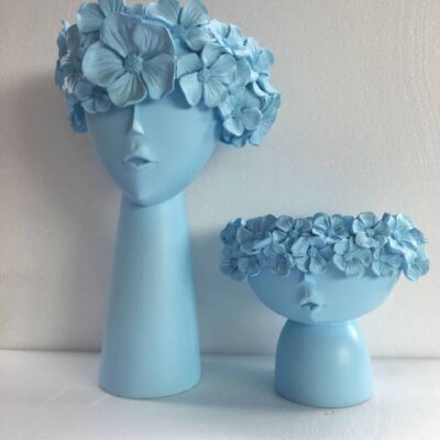 GIA229 Protea Planter Blue H:14cm
